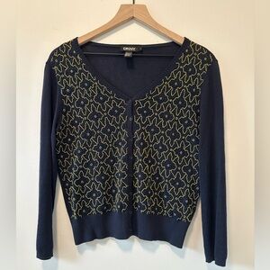 Donna Karan Vintage Beaded Cardigan DKNY